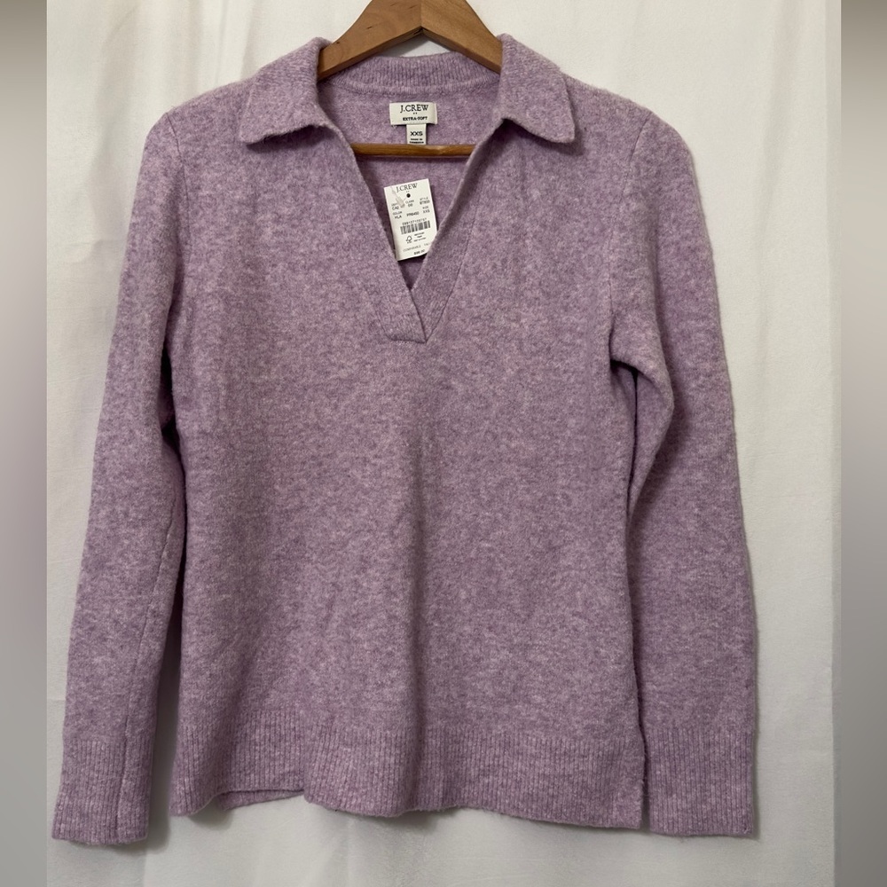 J. Crew Lilac V-Neck Women's Sweater pit to pit 18 (mix49)